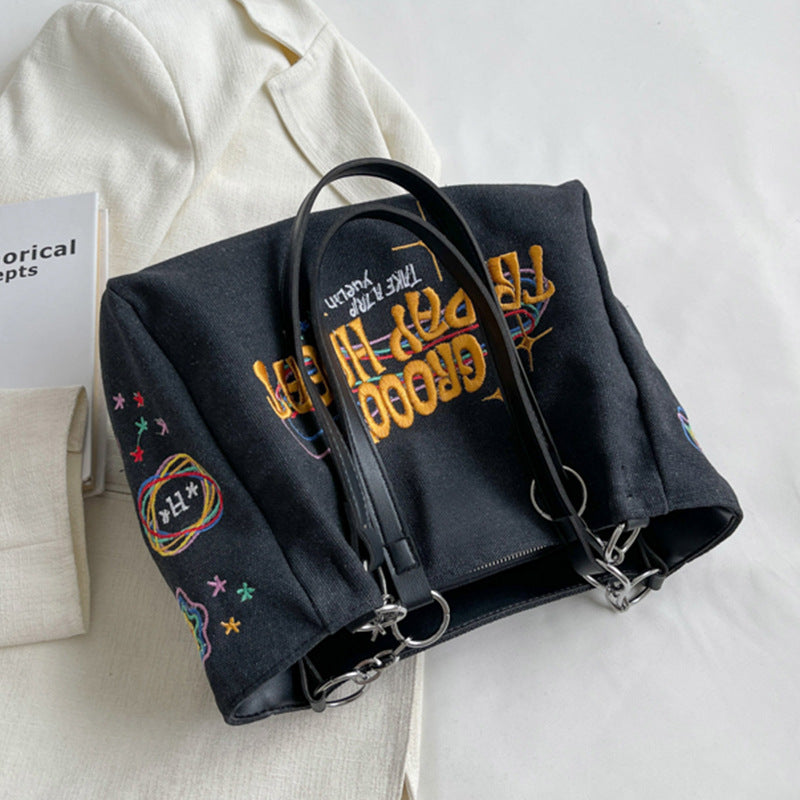 Women's Canvas Bag Shoulder Texture Niche