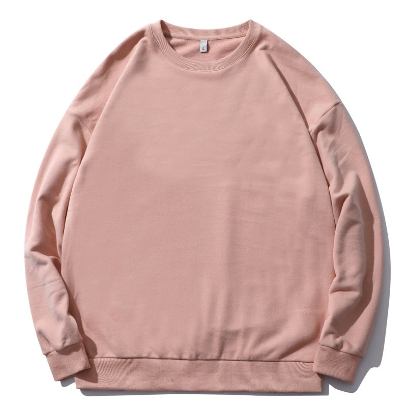 Pullover Solid Color With Fur Sweater Men's Loose Couple Sweater