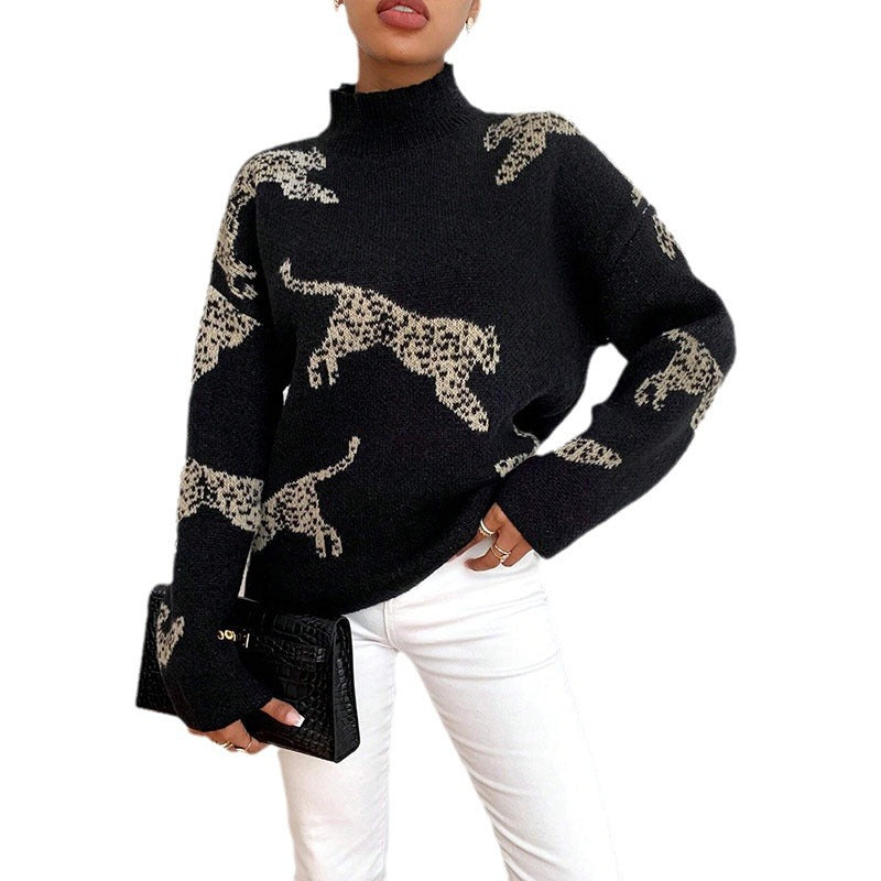 Women's Plush Half-turtleneck Sweater