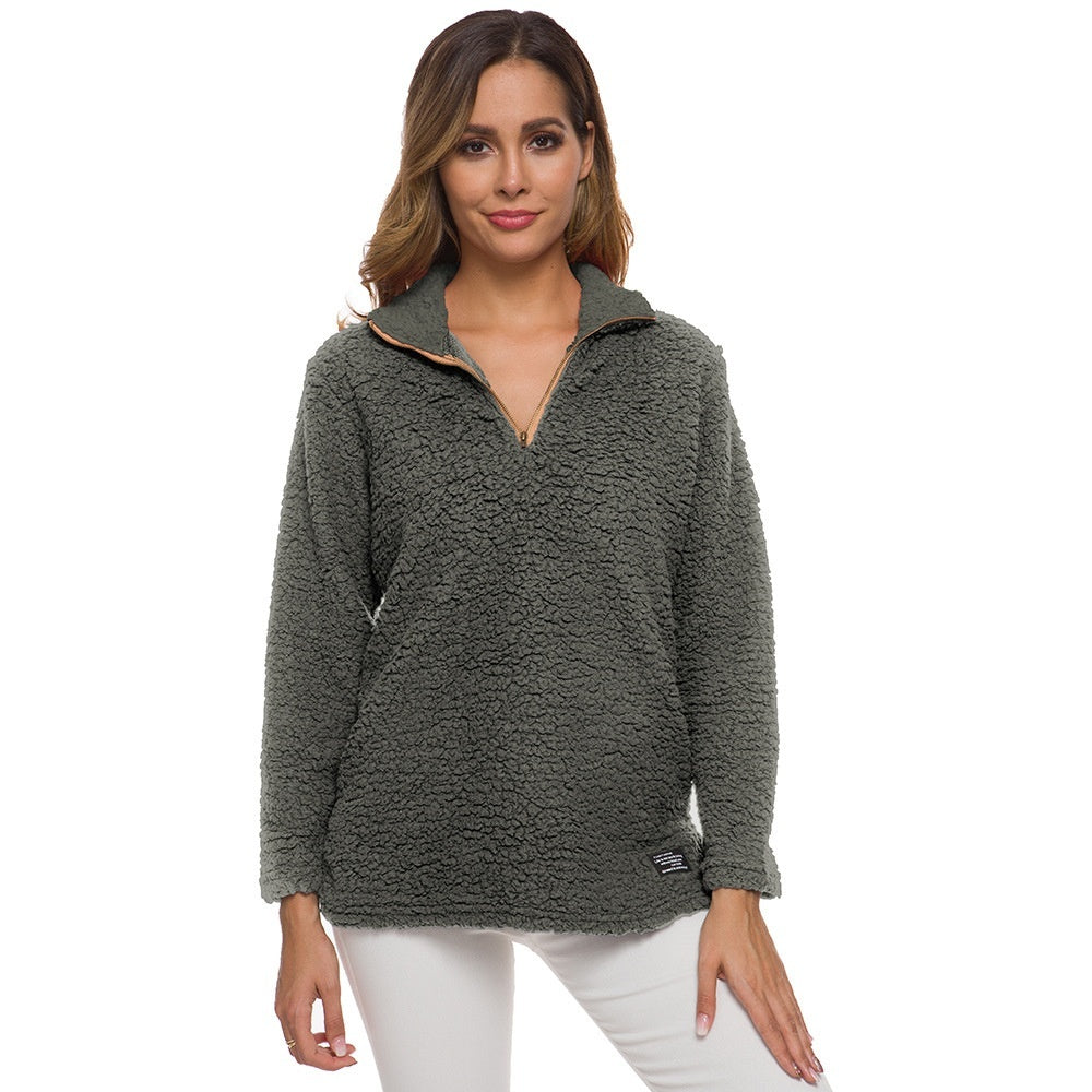 Dametrøje Varm Plys Plus Size