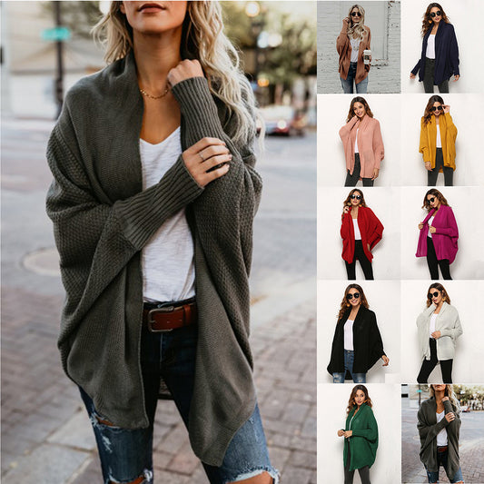 Women's New European And America Large Size Knitted Cardigan