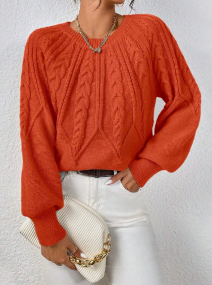 Fashion Retro Prismatic Twist Knitted Sweater