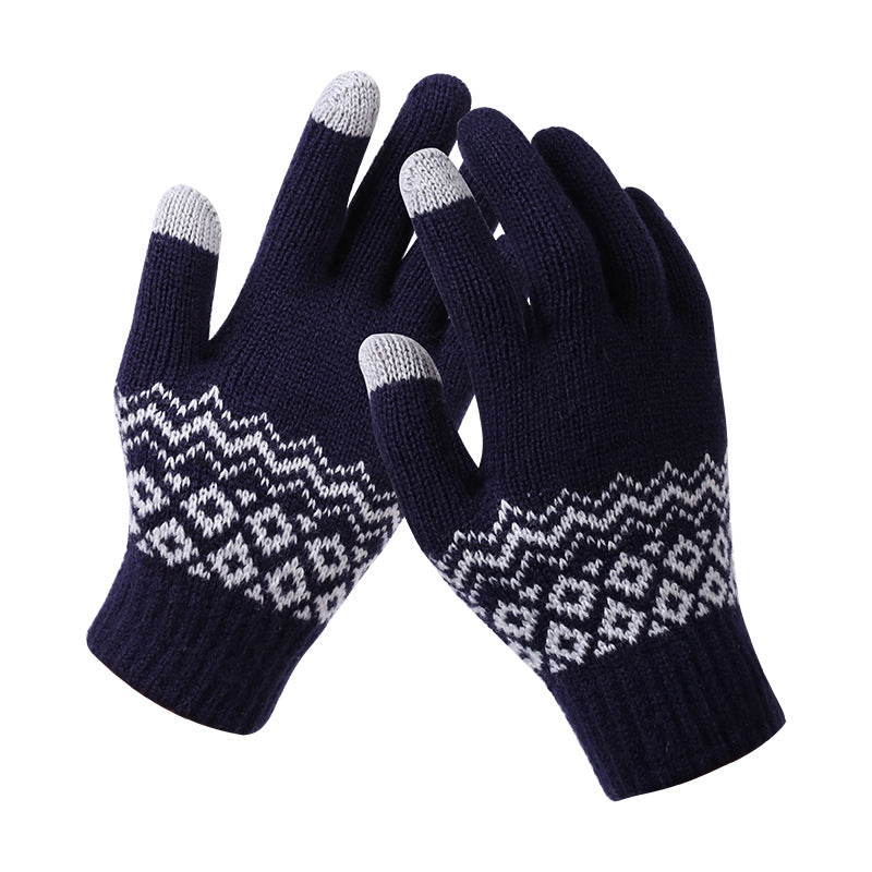 Cold Protection ThickenedJacquard Gloves