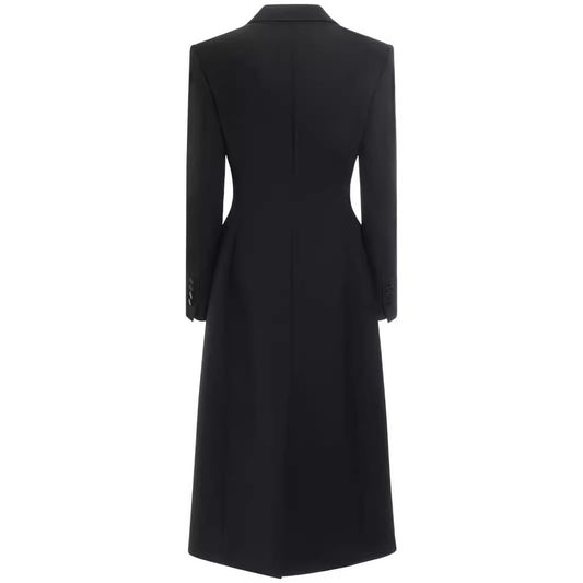 Slim Fit Skirt Hem Women's One Button Mid-length Suit Coat