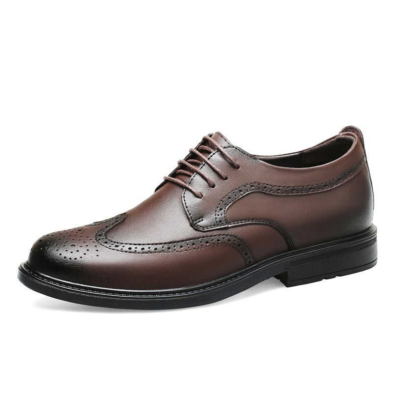 Business Formal Thick-soled Invisible Height-increasing 8cm Casual Leather Shoes