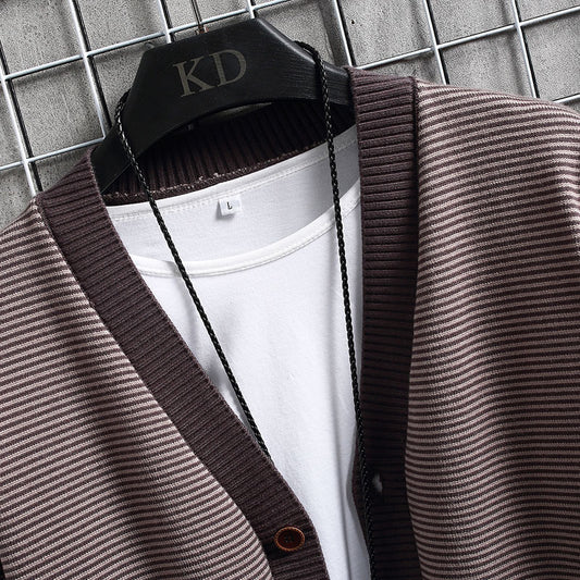 Long Sleeve Fashion City Round Neck Men's Sweater
