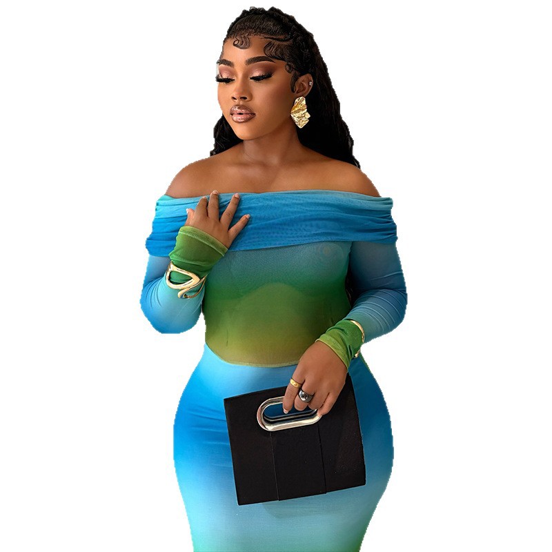 Women's Elegant Boat-Neckline Tube Dress