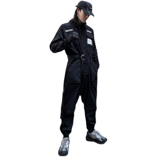 Men's And Women's Japanese Casual Polyester Fiber Overalls