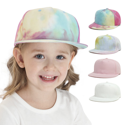 Boys And Girls Solid Color Tie Dye Baseball Hat