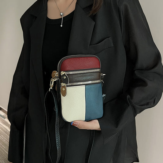 First Layer Leather Phone Bag Female