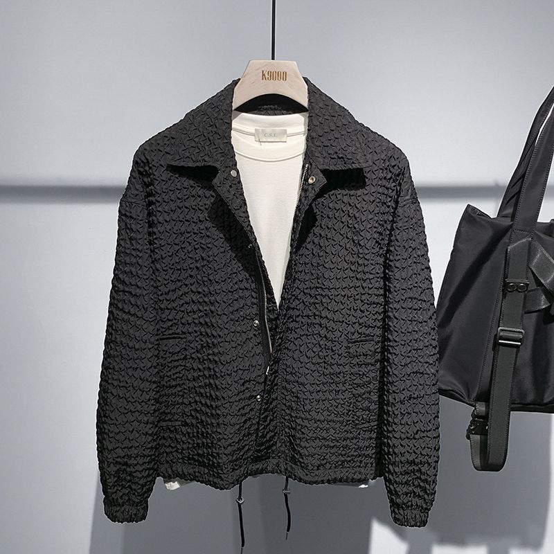 Simple Fashion Polo Collar Loose New Long-sleeved Coat