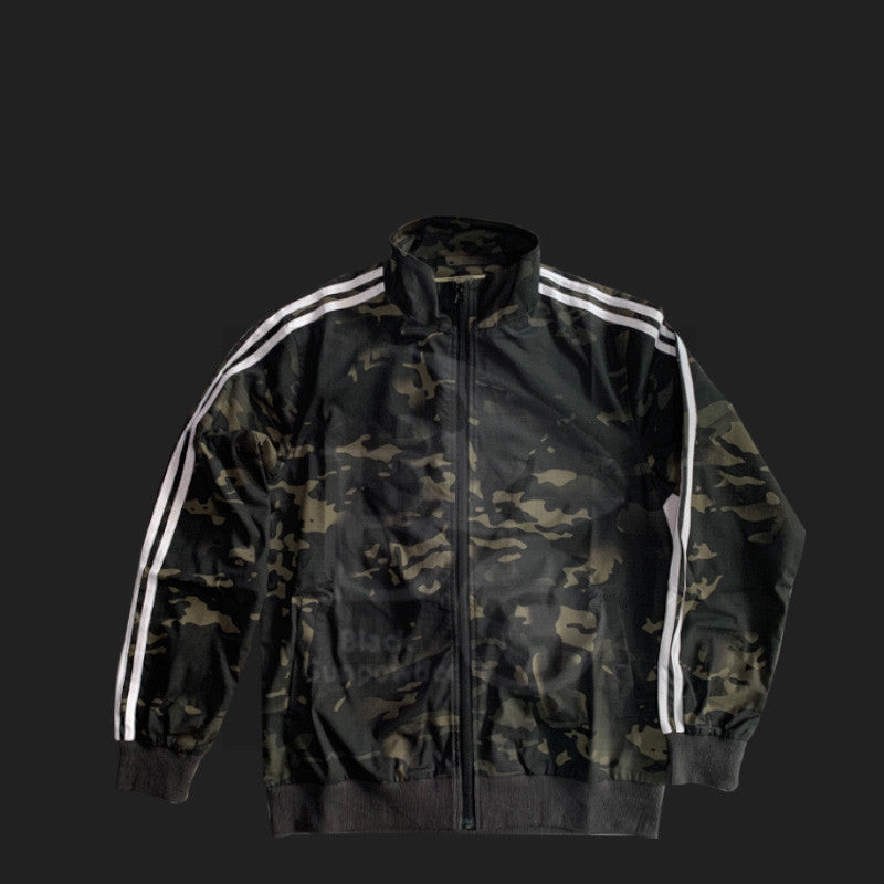 Camouflage Fighting National Spirit Boy Three Bar Stretch Cotton Sportswear
