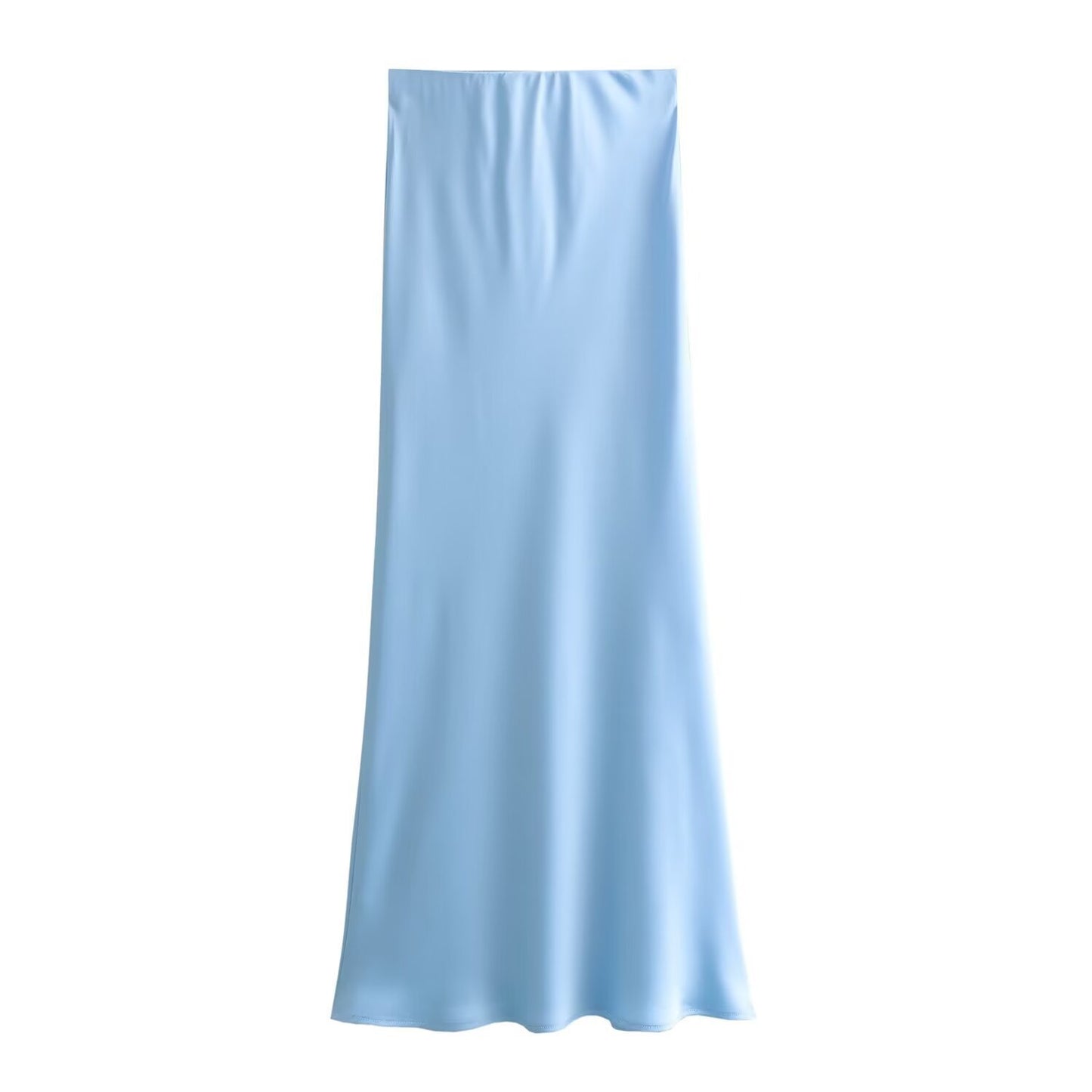 Foreign Trade Wholesale Women's French Fashion Silk Satin Texture High Waist Skirt