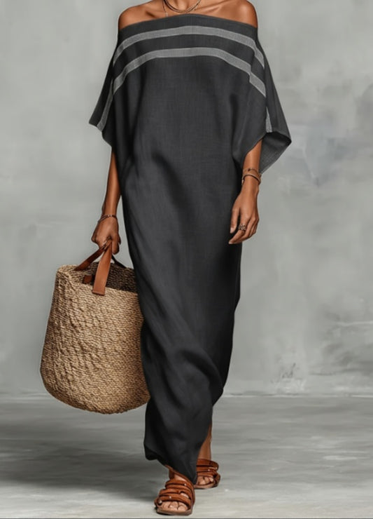 Loose And Lazy One-Shoulder Dress