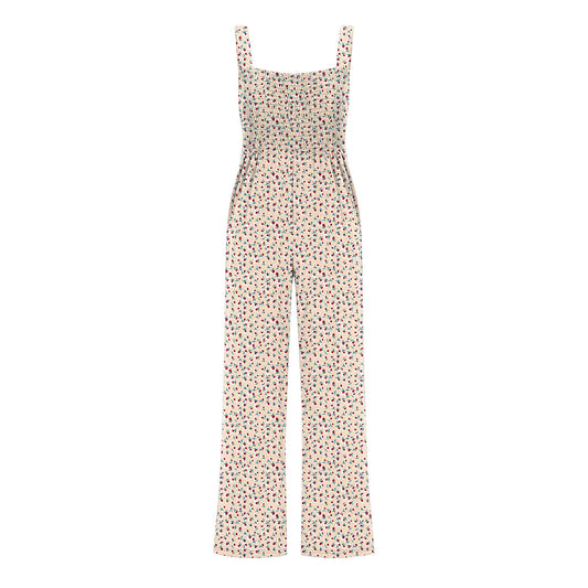 Printede Overalls Med Lægdetaljer Ved Lommer