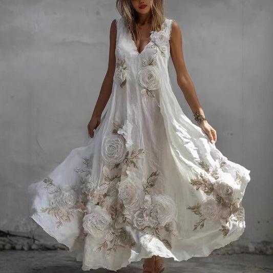 Womens Floral Print Dress Elegant And Chic