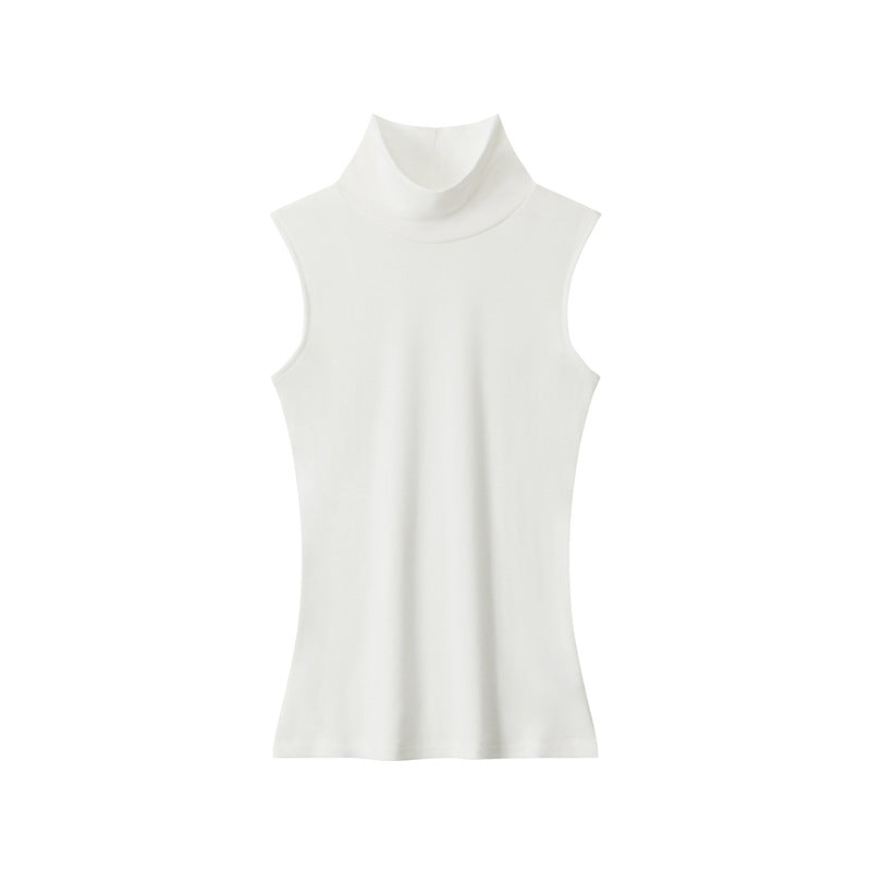 Women's Turtleneck Sleeveless Inner Match Bottoming Slim Vest