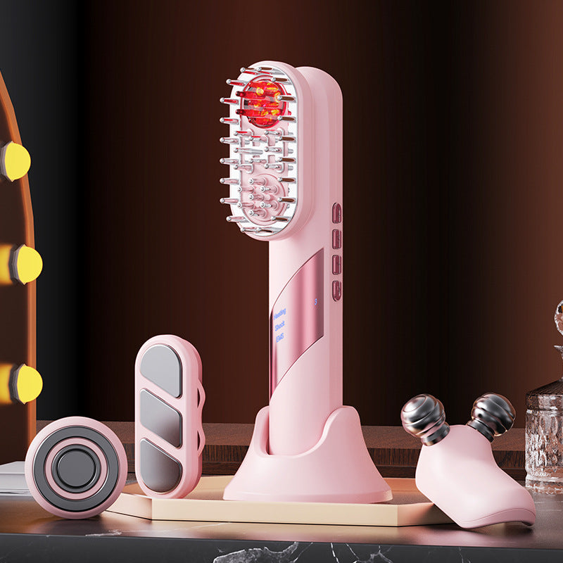 Four-in-one Beauty Comb Red Light EMS Massage Comb