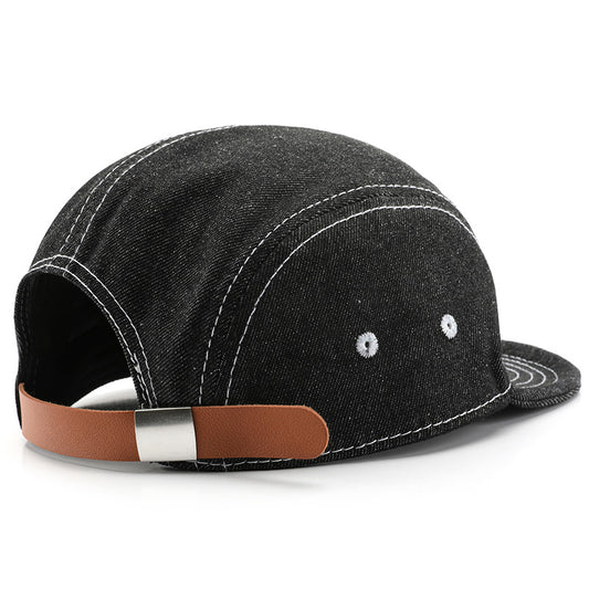 Solid Color Light Board Short Brim Washed Denim Baseball Cap