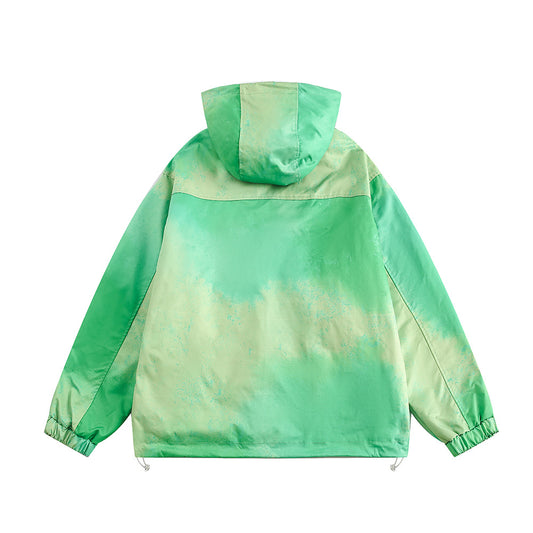 Tie-dye Gradient Shell Jacket Men's Spring And Autumn Sports Outdoor