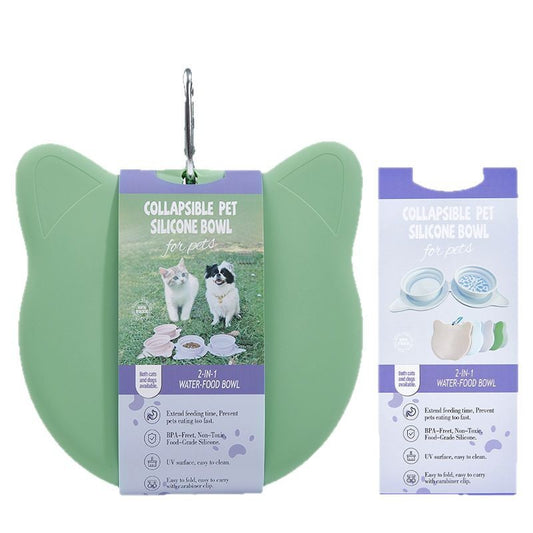 Folding Bowl For Pet Outdoor Portable Dog Feeder Cat