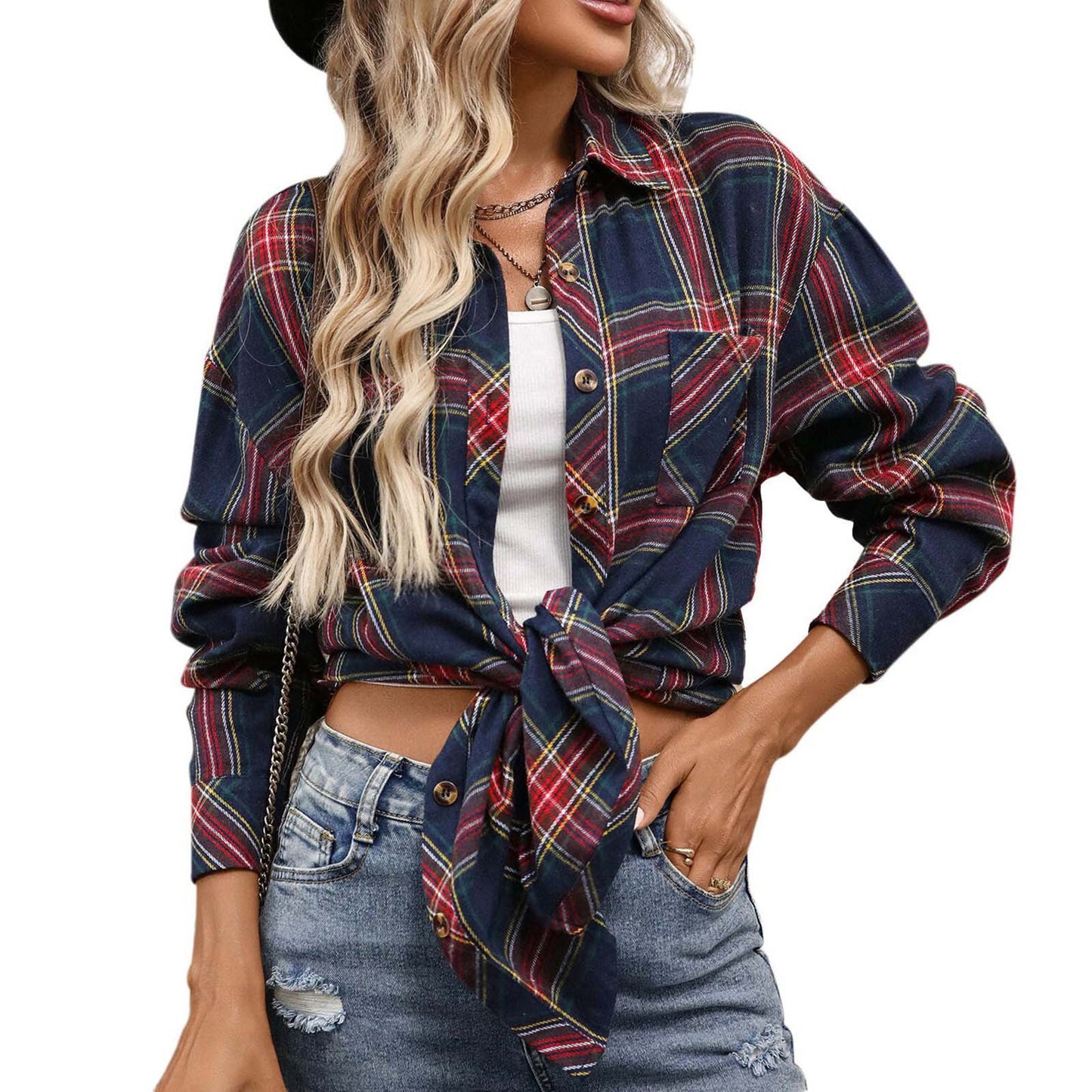 Women's Long Sleeve Retro Versatile Hong Kong Style Stylish Shirt