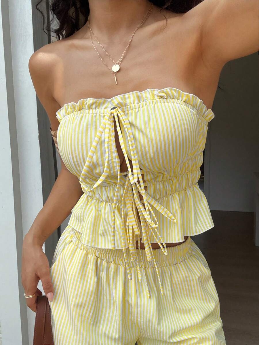 Womens Stylish And Elegant Striped Pantsuit
