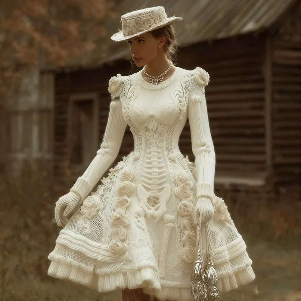 Womens Retro Royal-Style French Dress