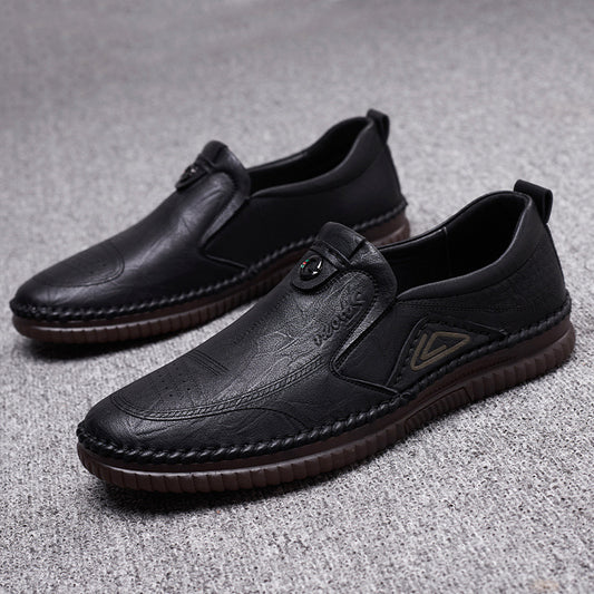 Mens Casual Soft And Breathable Leather Shoes