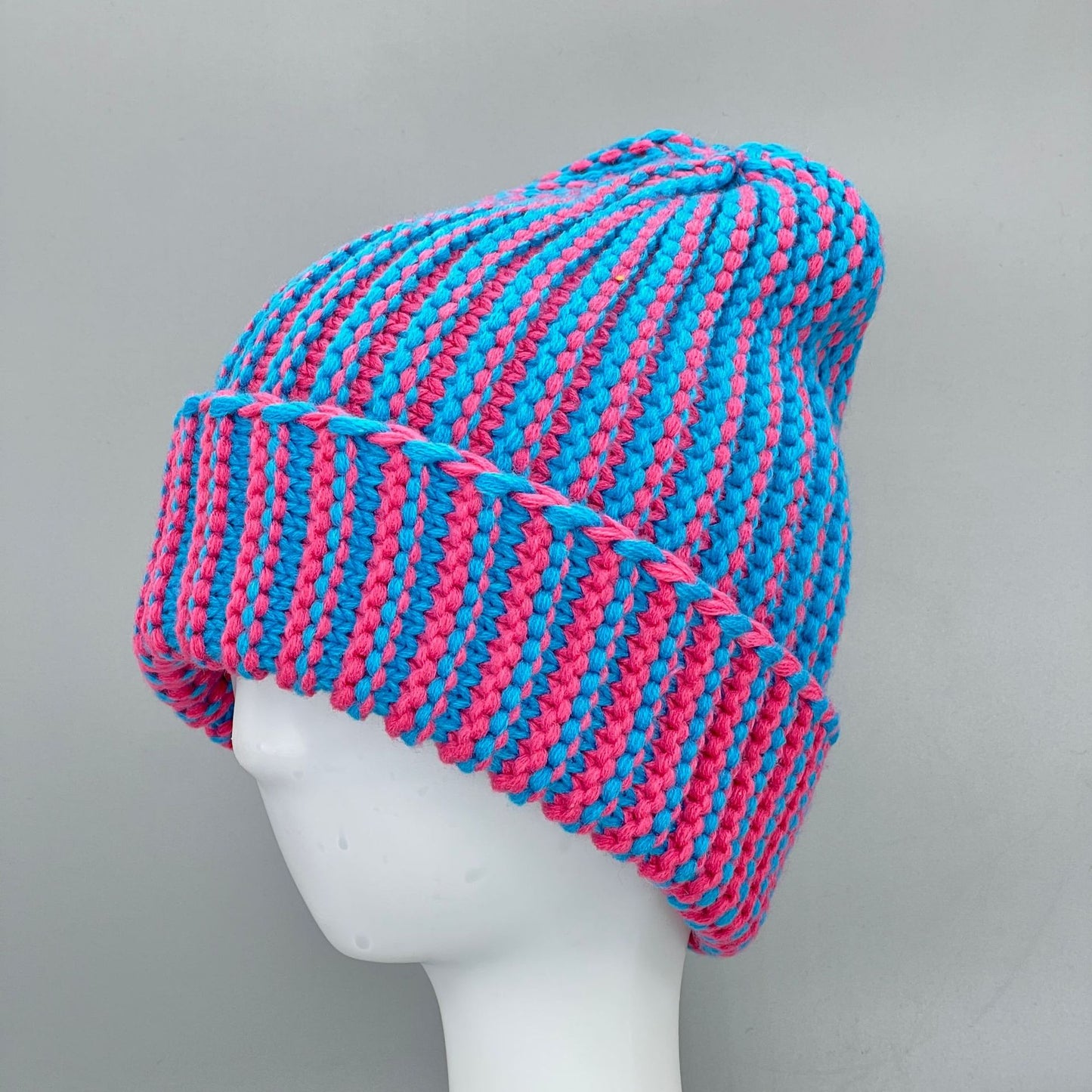 Autumn And Winter Hat Color Blocking Warm Ear Protection Wool Hat