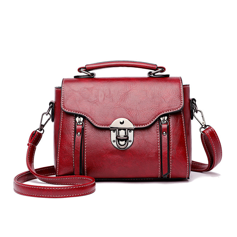 The New Twist Lock Small Square Bag Korean Women's Bag Fashion Shoulder Bag