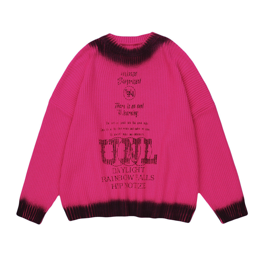 Letter Crew Neck Sweater For Men