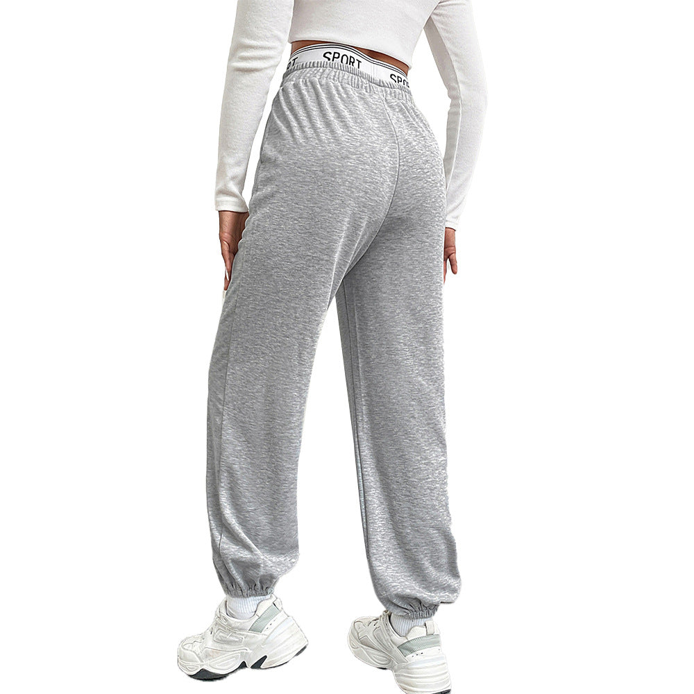 Women's Gray Sweatpants Loose Wide Leg Pants