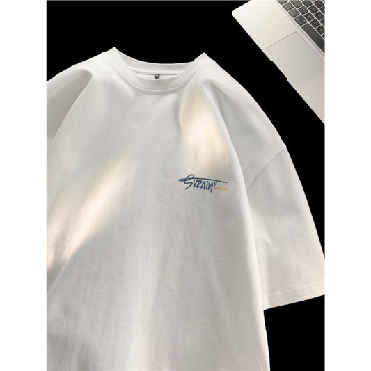 Student Summer Loose Ins Casual Round Neck Bottoming Shirt