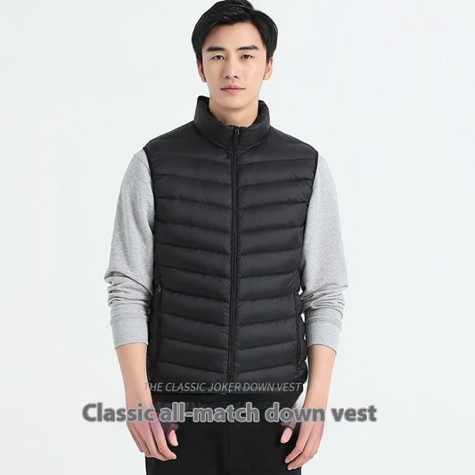 Men's Casual Vest Stand-up Collar Thermal Vest