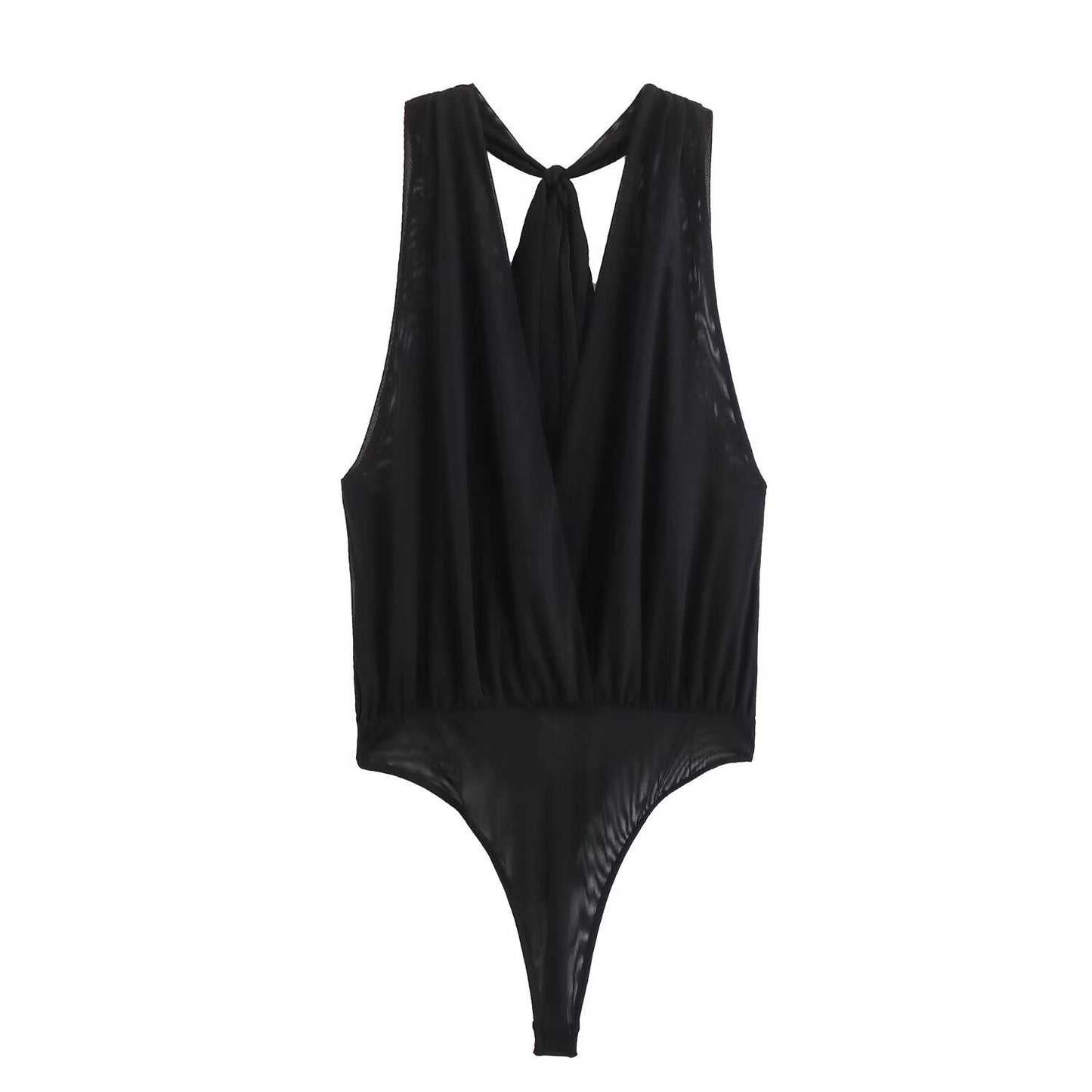 New Women's V-neck Halter Shoulder Strap With Backless Sleeveless Leotard