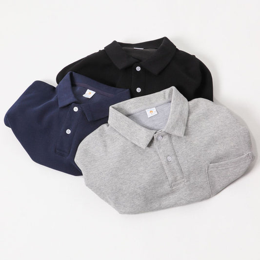 New Autumn Drop Shoulder Polo Shirt Long Sleeve American Trendy Loose Lapels Pocket T-shirt