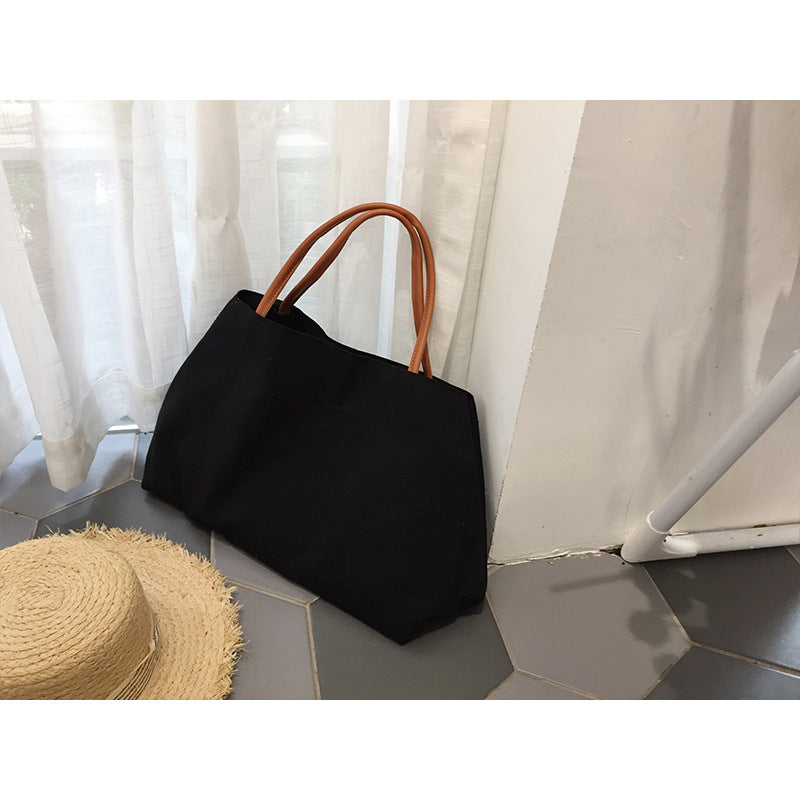 Ins Explosion Models Simple Handbag Pure Color Tote Bagg