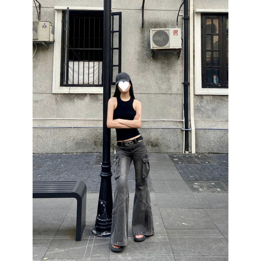 Design Sense Tunge Industri Tredimensionelle Lave Talje Mikro-pull Overalls