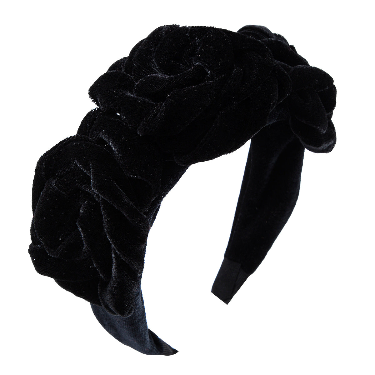 Creative Multi-layer Gold Velvet Flower Headband