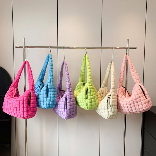 Women's Fashion Shoulder Crossbody Large Capacity Handbag Pleated Cloud Bag
