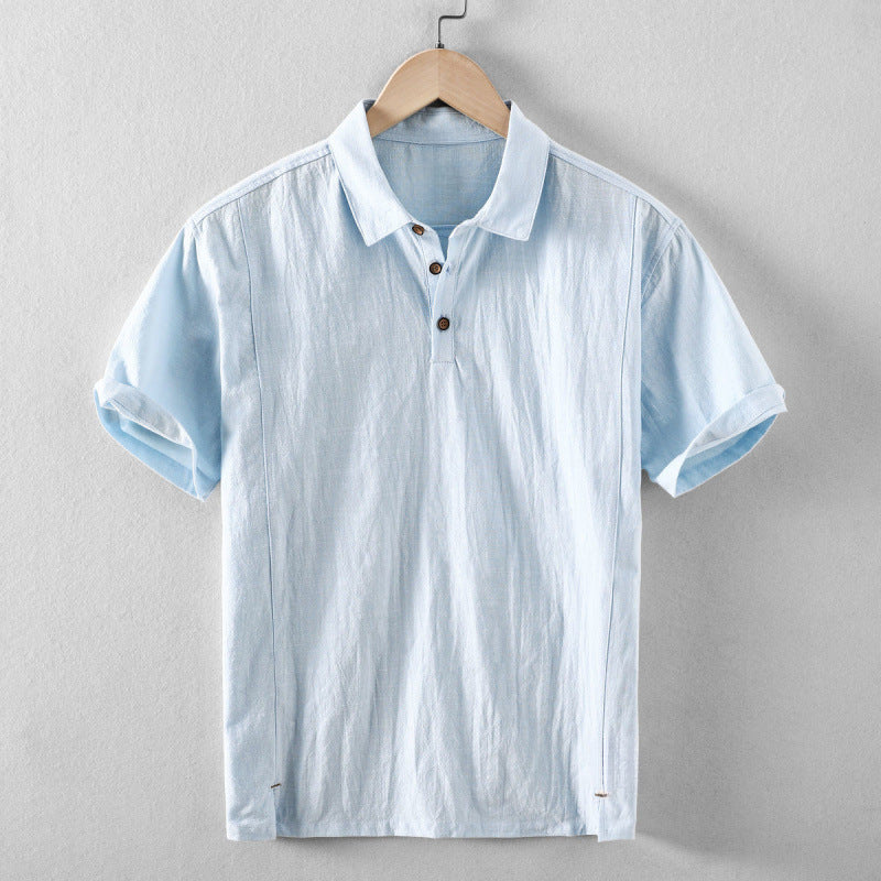 Men's Cotton And Linen Shirt Leisure Breathable Coat