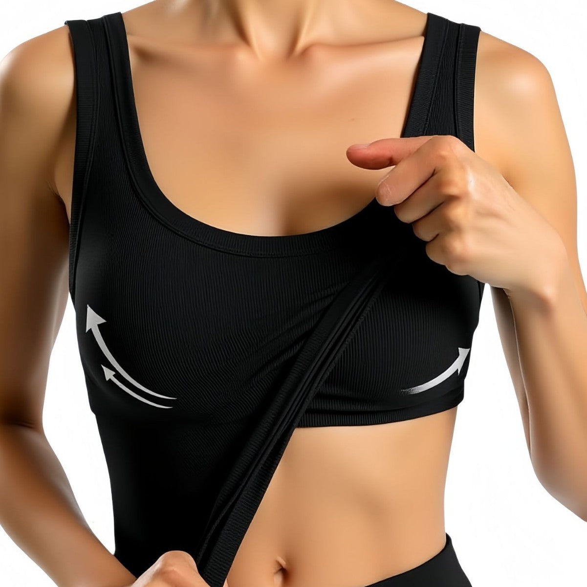 Threaded Strap Padded Comfortable Slim-fit Inner Or Outer Wear Wide Shoulder Strap Sleeveless Tank Top