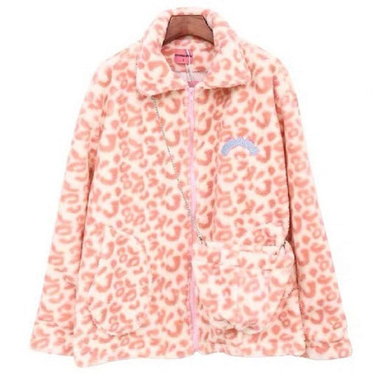 Temperament Dream Little Cow Girl Heart Hip-hop Cotton Jacket Mid-length