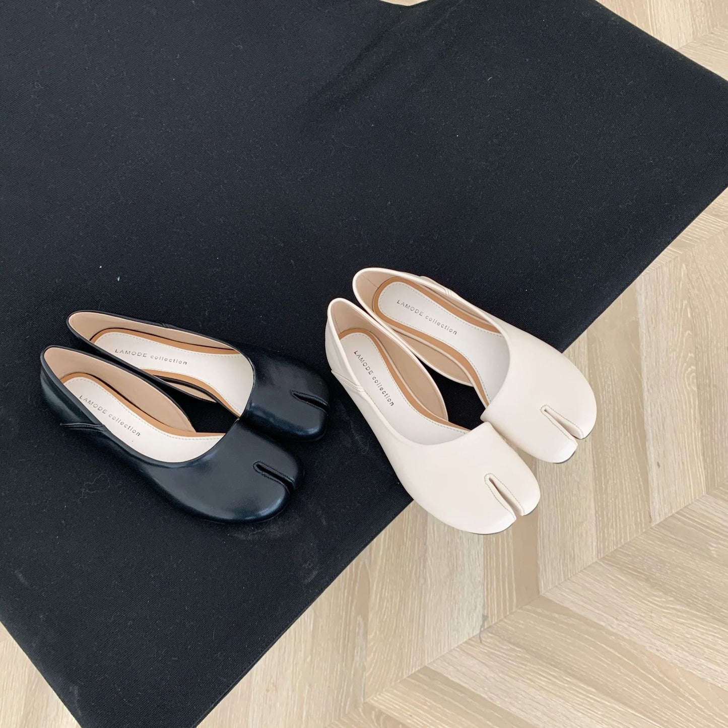 Split-toe Shoes Women's Horseshoe Flat Low-cut Ballet Shoes