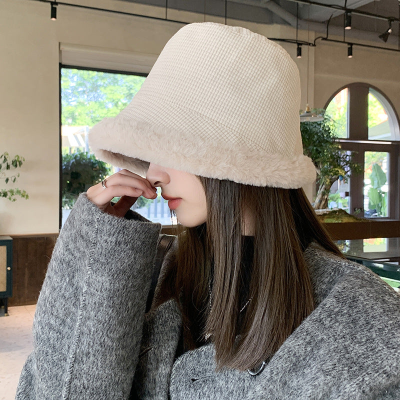 Female Casual Hundred With Warm Protective Ear Basin Hat