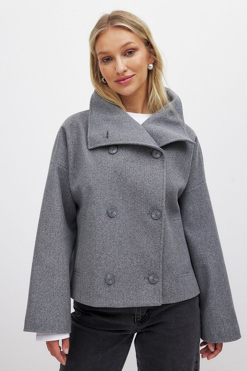 New Cross Border E Commerce European & American Women's Fall Winter High End Stylish Short Double Faced Wool Blazer