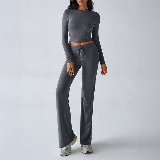 Women's Long Sleeve Straight-leg Pants Suit