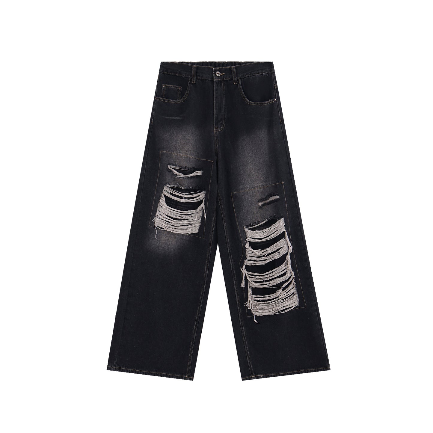 Dame American High Street Niche Design Ripped Jeans