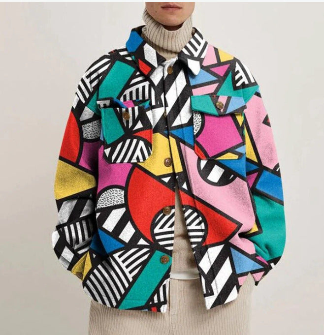 Men's Fashion Printing Youth Jacket Coat